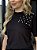 T-SHIRT GOLA ALTA PEROLAS NO OMBRO - PRETO - Imagem 2
