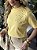 T-SHIRT GOLA ALTA PEROLAS NO OMBRO - AMARELO MANTEIGA - Imagem 2