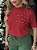 T-SHIRT GOLA ALTA PEROLAS NO OMBRO - VERMELHO - Imagem 2