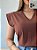 T-SHIRT MUSCLE TEE GOLA V - MARROM - Imagem 4