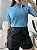T-SHIRT GOLA ALTA LISA - ACQUA BLUE - Imagem 2