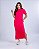 VESTIDO MAITÊ LISO DE ALGODÃO COM BOLSO - ROSA PINK - Imagem 1