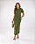 VESTIDO MAITÊ LISO DE ALGODÃO COM BOLSO - VERDE MILITAR - Imagem 2