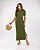 VESTIDO MAITÊ LISO DE ALGODÃO COM BOLSO - VERDE MILITAR - Imagem 1