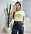 T-SHIRT GLAMOUR LOVE TO SHINE C/STRASS - AMARELO CREAM - Imagem 1