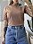 T-SHIRT GOLA ALTA LISA - MOCHA MOUSSE - Imagem 2