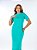 VESTIDO MAITÊ LISO DE ALGODÃO COM BOLSO  - VERDE JADE - Imagem 2