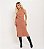 VESTIDO MIDI CAVADO LISO - MOCHA MOUSSE - Imagem 1