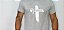 CAMISETA MASCULINA YESHUA CRUZ - CINZA MESCLA - Imagem 2