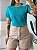 T-SHIRT MANGA DOBRADA - VERDE JADE - Imagem 4