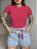 T-SHIRT CANELADA - ROSA PINK - Imagem 3