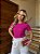 T-SHIRT CANELADA - ROSA PINK - Imagem 1
