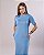 VESTIDO MAITÊ LISO DE ALGODÃO COM BOLSO - AZUL DENIM - Imagem 2