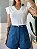 T-SHIRT MUSCLE TEE GOLA V - OFF WHITE - Imagem 3