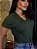 T-SHIRT GOLA V VISCOLYCRA - VERDE MILITAR - Imagem 2