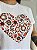 T-SHIRT CORAÇÃO FLORES - BRANCO - Imagem 2