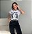 T-SHIRT ONÇA BRAVE AND STRONG - BRANCO - Imagem 1