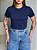 T-SHIRT MANGA DOBRADA - AZUL MARINHO - Imagem 3