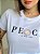 T-SHIRT PEACE C/APLICAÇÃO - BRANCO - Imagem 2