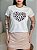 T-SHIRT MINI CORAÇÕES - BEGE NATURAL - Imagem 3