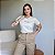 T-SHIRT ADIDAS C/GLITTER - BEGE NATURAL - Imagem 1