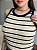 REGATA CANELADA LISTRADA - PRETO E BEGE AMENDOA - Imagem 3