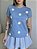T-SHIRT FLORES TOTAL - AZUL DENIM - Imagem 2