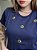 T-SHIRT GIRASSOL (BORDADA) - AZUL MARINHO - Imagem 2