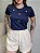 T-SHIRT GIRASSOL (BORDADA) - AZUL MARINHO - Imagem 4