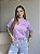 T-SHIRT GOLA ALTA LISA - ROXO POESIA - Imagem 1
