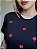 T-SHIRT CORAÇÕES (BORDADA) - PRETO - Imagem 2
