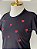 T-SHIRT CORAÇÕES (BORDADA) - PRETO - Imagem 5