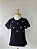 T-SHIRT BORBOLETAS (BORDADA) - PRETO - Imagem 1