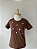 T-SHIRT MARGARIDAS (BORDADA) - MARROM - Imagem 4