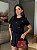 T-SHIRT BORDADA CEREJAS - PRETO - Imagem 1