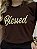 T-SHIRT BLESSED C/APLICAÇÃO - MARROM EXPRESSO - Imagem 3