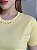 T-SHIRT PEROLAS NA GOLA - AMARELO MANTEIGA - Imagem 2