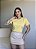 T-SHIRT PEROLAS NA GOLA - AMARELO MANTEIGA - Imagem 3