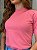 T-SHIRT GOLA ALTA LISA - CORAL - Imagem 2