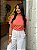 T-SHIRT GOLA ALTA LISA - CORAL - Imagem 1