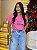 T-SHIRT TUDO VEM NO TEMPO CERTO - ROSA CHICLETE - Imagem 1