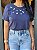 T-SHIRT BORBOLETAS - AZUL MARINHO - Imagem 2