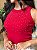 REGATA CANELADA C/ STRASS - VERMELHO - Imagem 4
