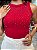 REGATA CANELADA C/ STRASS - VERMELHO - Imagem 3