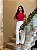 REGATA CANELADA C/ STRASS - VERMELHO - Imagem 5
