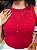 REGATA CANELADA C/ STRASS - VERMELHO - Imagem 2
