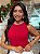 REGATA CANELADA C/ STRASS - VERMELHO - Imagem 1