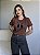 T-SHIRT BORBOLETA LANTEJOULAS - MARROM - Imagem 4