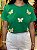 T-SHIRT BORBOLETA TOTAL C/APLICAÇÃO - VERDE BANDEIRA - Imagem 2