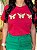 T-SHIRT TRIO BORBOLETAS C/APLICAÇÃO - VERMELHO - Imagem 2